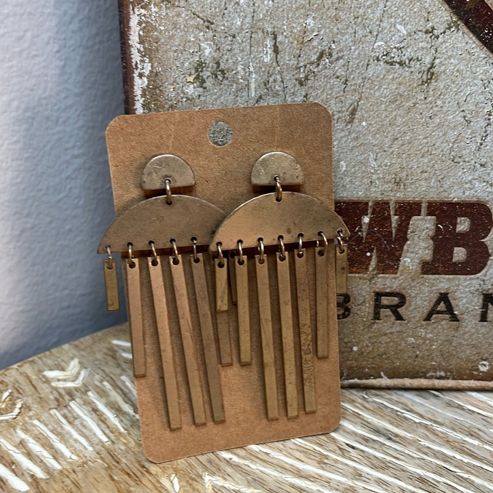 Vintage Gold tone Boho Earrings - Picture 7 of 7